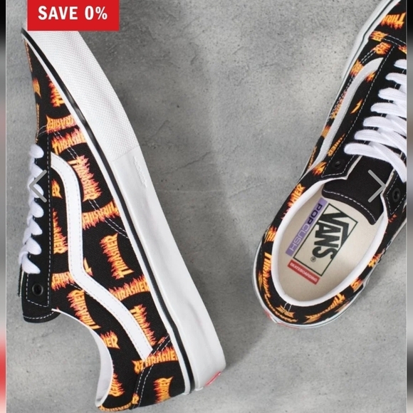 Vans x Thrasher limited edition old skool sneaker M Sz 8 W 10,  low top - Picture 14 of 16